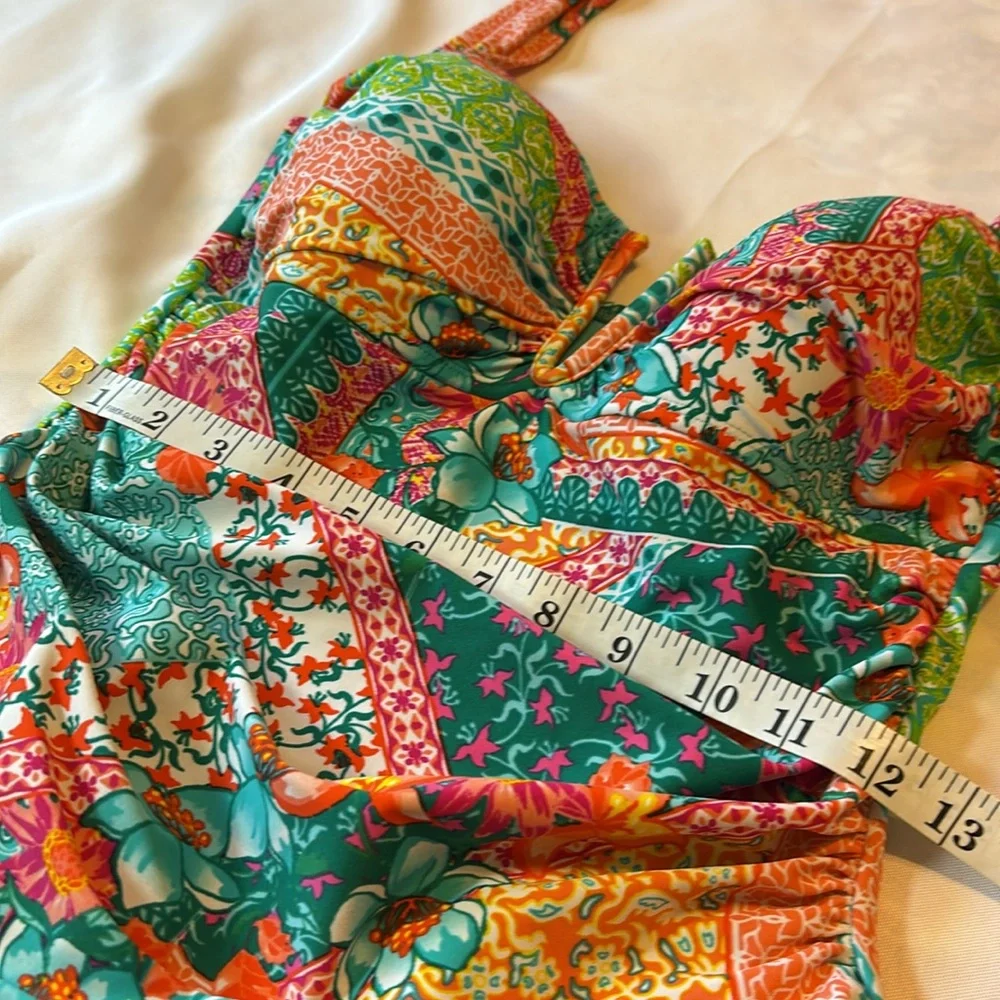 Into the Bleu by American Vibrant mixed Print Swimsuit with Matching Cover-up 14 - Picture 11 of 16